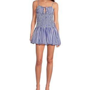 NWT Gianni Bini Blue and White Striped Bubble Dress